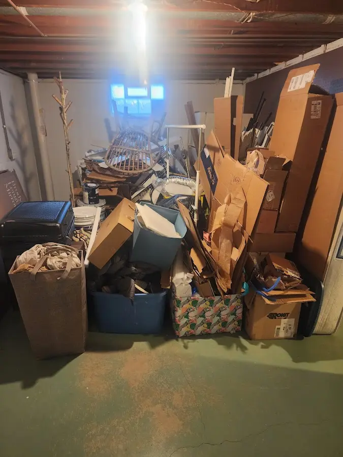 Roll-off dumpster container at job site for Concrete Dumpster Rental in Hopatcong